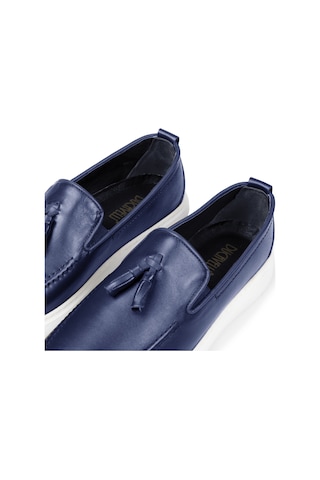 Ducavelli Fringe Hakiki Deri Erkek Günlük Ayakkabı, Loafer Ayakkabı, Hafif Ayakkabı, Yazlık Ayakkabı, Hafif Ayakkabı Lacivert