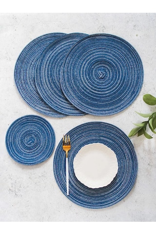 Home Balance Yuvarlak Masa Kılıkçılığı Servis Peçeteleri 243834424 Siyah