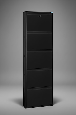 Metal Ayakkabılık 5'li Kilitli Model Siyah