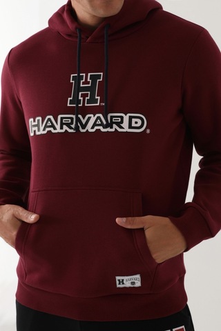Harvard Koyu Kızıl Kahve Erkek Sweatshirt Bordo