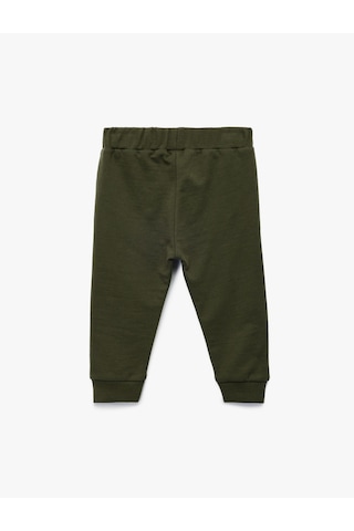 Koton Pamuklu Beli Bağcıklı Basic Şardonlu Jogger Eşofman Altı Yeşil 6wmb40104tk Yeşil