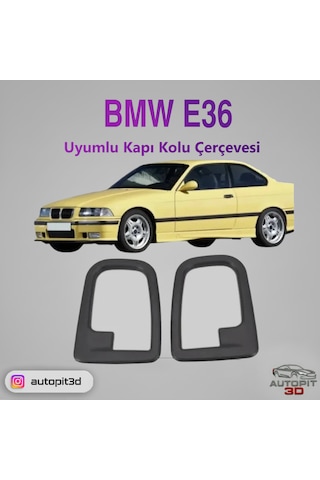 Autopit 3d Bmw E36 Uyumlu Kapı Kolu Çerçevesi Sağ-sol Takım Oto Kapı Kolu Çerçevesi