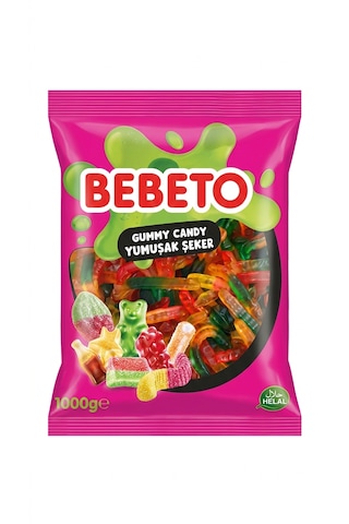 Jelibon Tekli Paket 1 Kg Meyveli Solucan