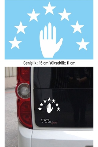 Abhaz Bayrak Folyo Kesim Etiket Beyaz 16 Cm