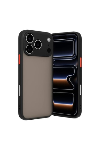 Apple iPhone Uyumlu 17 Pro Max Kılıf Montreal Silikon Kapak - Siyah Çok Renkli