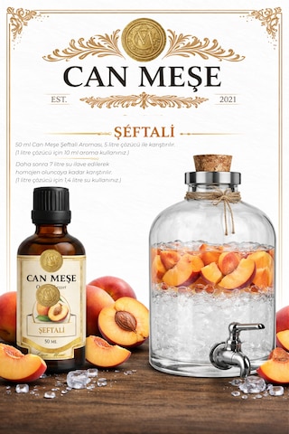 Can Meşe Hazır Karışım Şeftali Kiti - Hazır Karışım Şeftali Aroması 50 ML