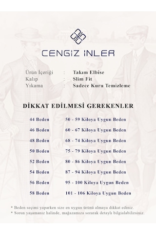 Cengiz İnler Baklava Desen Kırlangıç Yaka Tek Düğme Damatlık 001