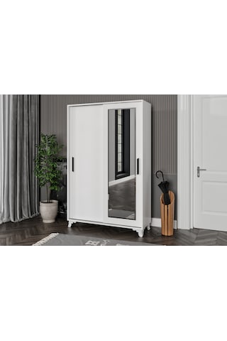 Afillibebek Tamamı Mdf Liva Aynalı Ve Sürgülü Portmanto