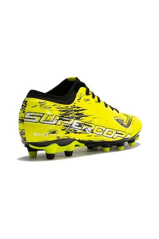 Joma Supercopa 2309 Lemon Fluor Black Fırm Ground Krampon Ve Halı Saha Ayakkabısı Sarı