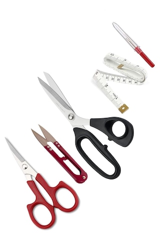 Plastik Saplı 10 No 25 Cm Kumaş Kesim Makası Set Jpt-10