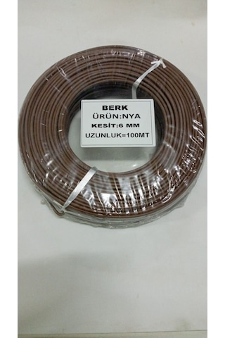 6 Mm Kahverengi Nya Kablo 100 Metre Tam Kesit Cca Kablo
