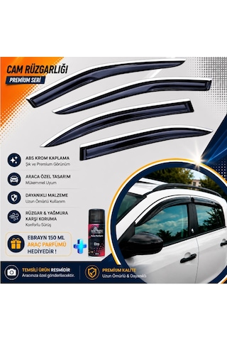 Volkswagen Jetta Mügen Cam Rüzgarlığı Abs Nikelajlı Krom Cam Rüzgarlığı 2006-2011 4 Lü + Ebrayn 150 Ml Koku