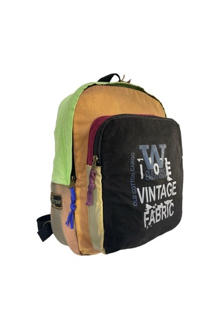 Old Cotton Cargo Kaliteli Tek Bölmeli Vintage Salaş Disayn Günlük Sırt Gezi Okul Kamp Çantası 32 Cm X 38 Cm Siyah