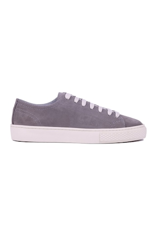 Shoetyle - Hakiki Nubuk Deri Gri Renk Erkek Sneaker - 666-0381 -1580