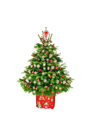 Xindoker Kumaş Noel Ağaç Altı Kutu - 30x36cm, Katlanabilir, Santa & Karbonoz Desenli, Ev/hotel Noel Dekorasyonu Diğer