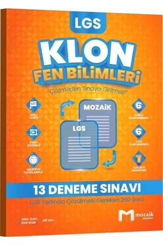 Mozaik Yayınları 8. Sınıf Lgs Fen Bilimleri Klon 13 Deneme
