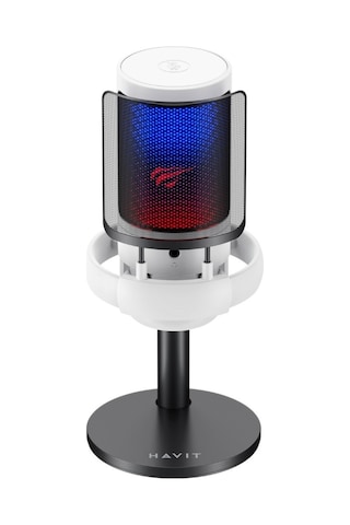 Havit Gamenote Gk50 Rgb Yayıncı Ve Oyuncu Mikrofon Beyaz
