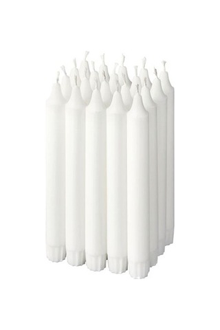 1 Adet 19 Cm Beyaz Şamdan Mumu (550779717)