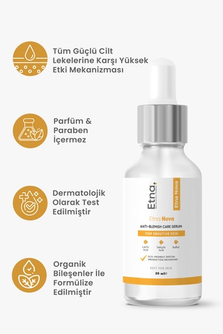 Etna Pharma Nova , Anti-blemish, Cilt Onarıcı & Yenileyici, Leke Karşıtı Cilt Serumu 30 Ml