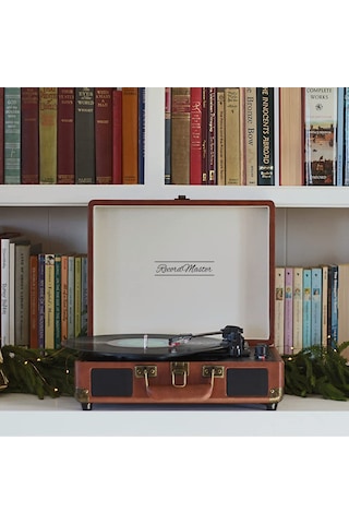 Record Master ST14012 Pikap Plak Çalar Bluetooth ve Şarjlı RCA Çıkış, Aux - 33, 45 ve 78 Devir Plakları Çalabilme
