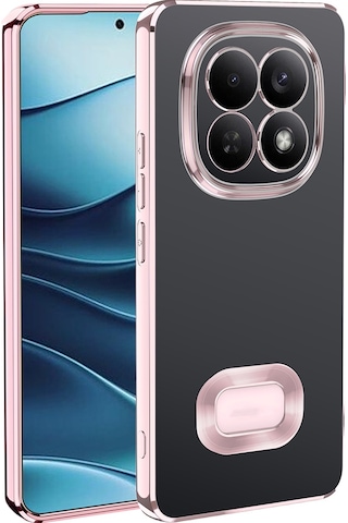 Redmi Note 15 Pro 4g Kılıf Kamera Korumalı Logo Gösteren Mkst Omega Kapak - Rose Gold Altın