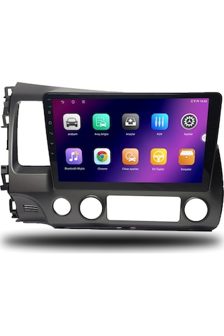 Carplayer Honda Civic Fd6 2007-2011 Uyumlu Android Multimedya 6gb Ram 64gb Hafıza