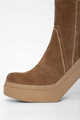 Tamer Tanca Kadın Hakiki Deri Vizon Casual Bot 33 17800 Bn Bot Sk23/24 Vızon Suet