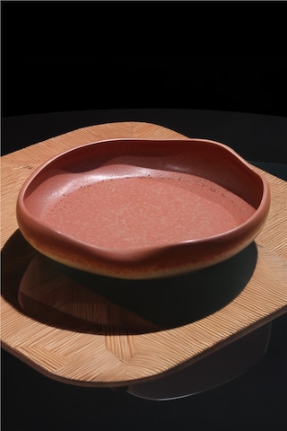 30 Cm Rosa Desenli Porselen Salata Ve Servis Kasesi Beyaz