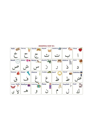 70x100 Cm Statik Kağıt Elif-ba Öğrenme Tahtası Bx40 124-Pembe