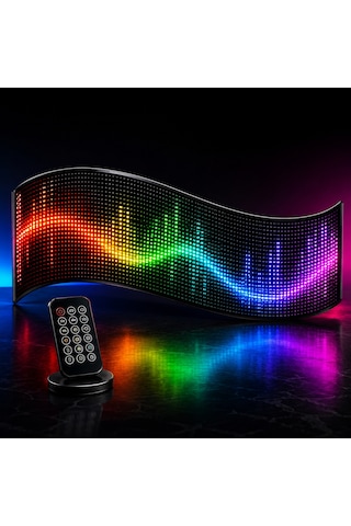 Cata Ct-4569 Rgb Led Matrix Ekran 20x80 Piksel Kumandalı Esnek Dijital Yazı Ve Animasyon Paneli Renkli