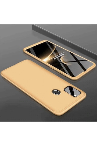 Samsung Uyumlu Galaxy M30s Kılıf Zore Ays Kapak Gold