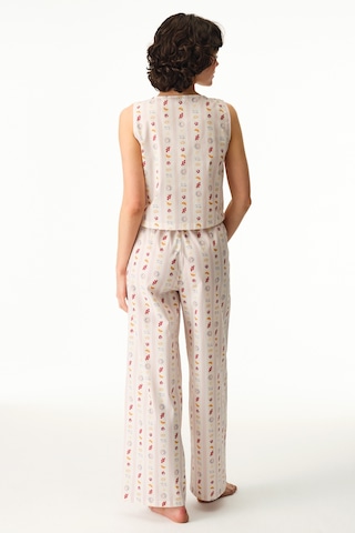 Penti Renkli Morning Time Desenli Pamuklu Pantolon Pijama Takımı