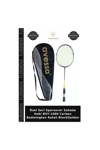 Özel Seri Sporsever Sahada Hobi Bst-1000 Carbon Badmington Raket Blackgolden