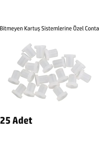 25 Adet Slikon Yüzük Bitmeyen Kartuş Sistemleri için Özel Conta