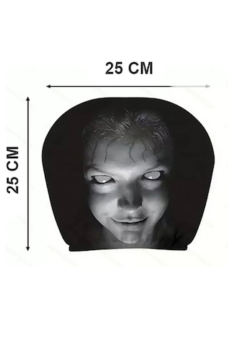 Korkunç Kız Çift Taraflı Dekoratif Oto Başlık Kılıfı/Maske 5'li
