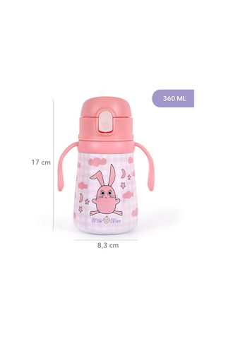 Milk&moo Çelik Küçük Çocuk Matarası Çançin 360 Ml Pembe