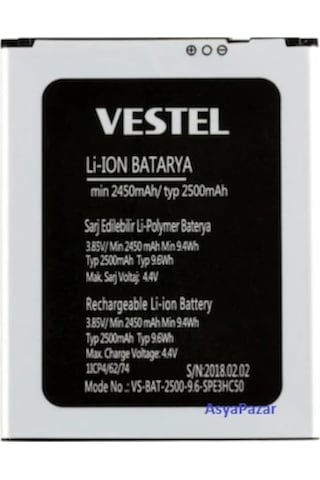 Vestel Uyumlu Venüs E3 Pil Batarya
