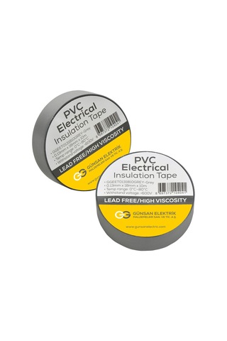 Günsan Gri Elektrik İzolasyon Bandı 10 Adet