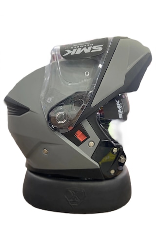 Smk Gullwing Çene Açılır Kask Mat Gri