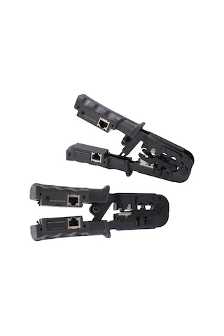 Xindoker Radyal Mekanizmalı Rj45/rj11/rj12 Ağ Kablosu Tamir Aleti - Kesme, Soğurma Ve Presleme İşlevi - Karbon Çelik Malzeme - 4p/6p/8p Uyumlu