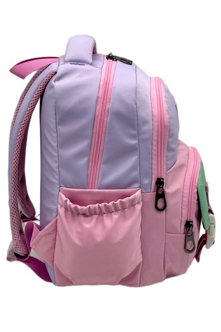 Saten Suya Dayanıklı Kumaş Pudra-lila Kız Çocuk Kreş , Anasınıf Ve Anaokul Sırt Çantası 124-Pembe