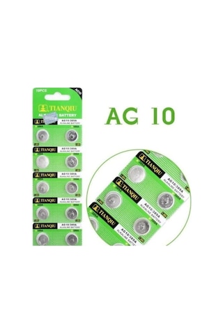 Gma Keys Tıanqıu Ag10 Oyuncak Hesap Makinası Işıklı Mum Pili Lr1130/lr54 /ag10 1.5 V 10 Adet Alkalin Pil
