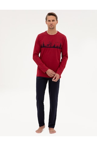 Pierre Cardin Erkek Bordo Pijama Takım 50322636-900 Bordo