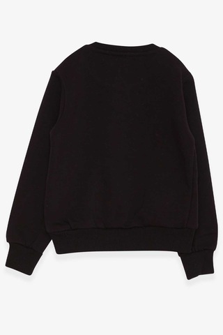 Breeze Erkek Çocuk Sweatshirt Yazı Baskılı 2-6 Yaş, Siyah