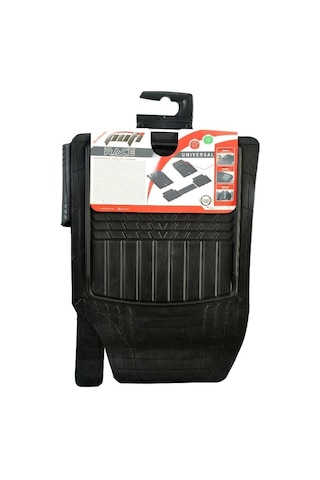 Pufi Kauçuk Paspas Universal Racing Havuzlu Siyah / Tepay510-s