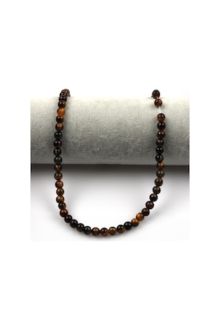 Multi Kaplan Gözü Doğal Taş Dizi 6 Mm Küre Kesim Çok Renkli