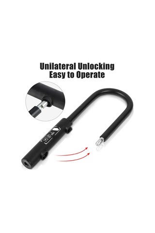 Batı Bisiklet Bisiklet U Kilidi Dayanıklı Çinko Alaşımı Mtb Yol Bisikleti Asma Kilit Anti-hırsızlık Emniyet Kilidi Motosiklet E-bisiklet Bisiklet Aksesuarları Siyah