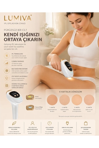 Lumiva Lv001 Buz Soğutmalı Ev Tipi Ipl Lazer Epilasyon Cihazı 9 Seviye 3 Mod 2 Başlık Cilt Gençleştirme Ve Akne Azaltma Modu