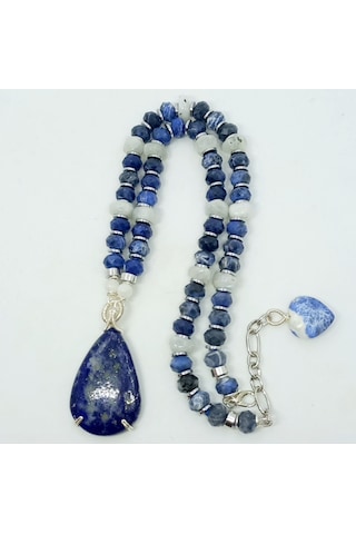 1609 Lapis Lazuli El Yapımı Kolye Altın