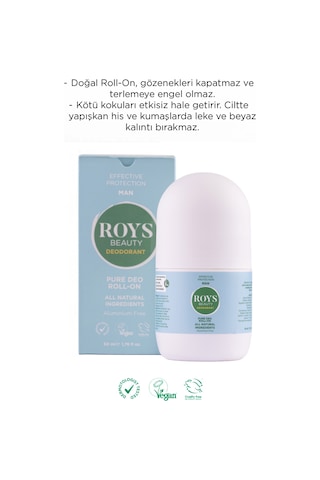 Roys Beauty Erkek Doğal Roll-On Deodorant 50 ML